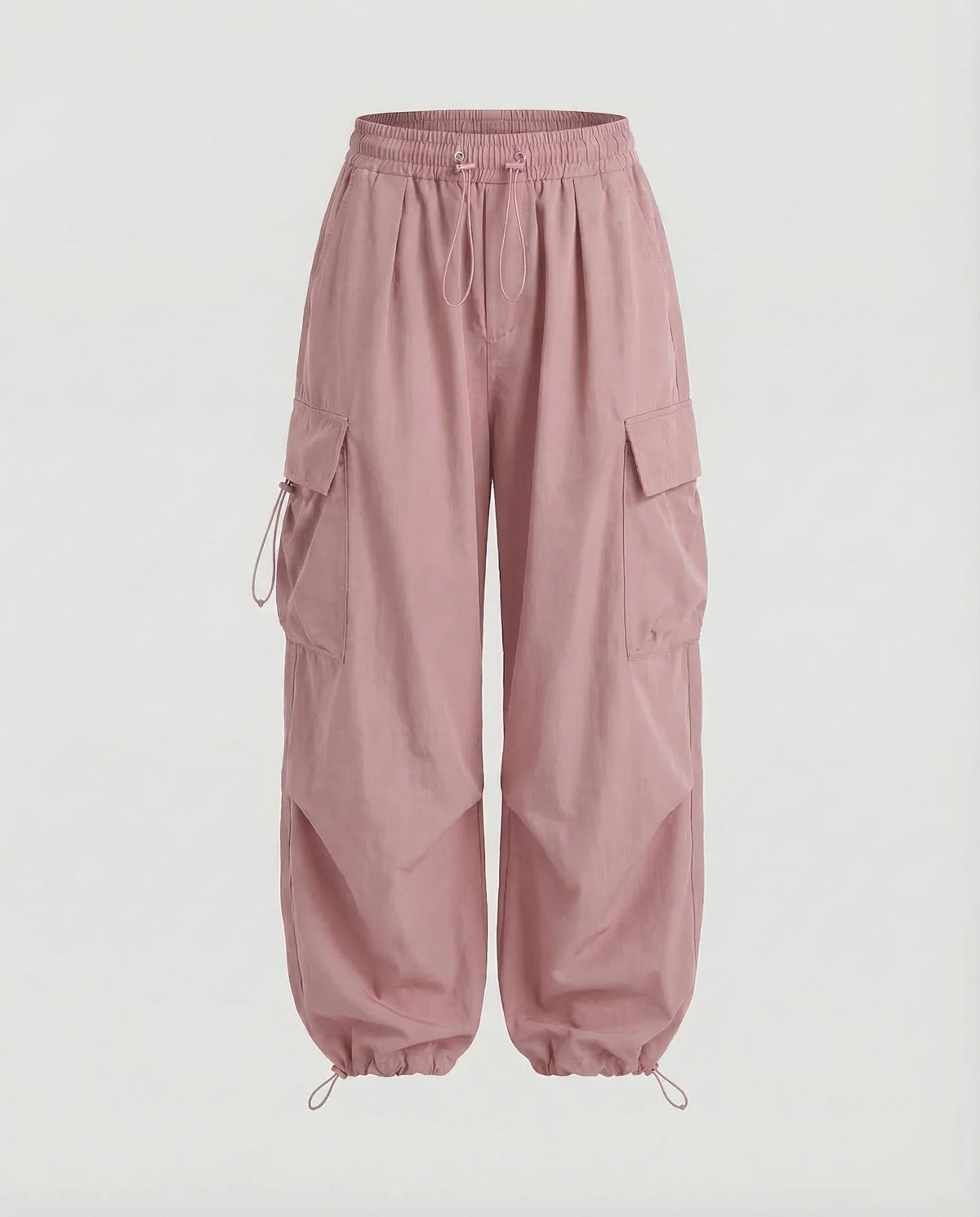 Tessa | Women's Oversized Drawstring Cargo Pants in Pink