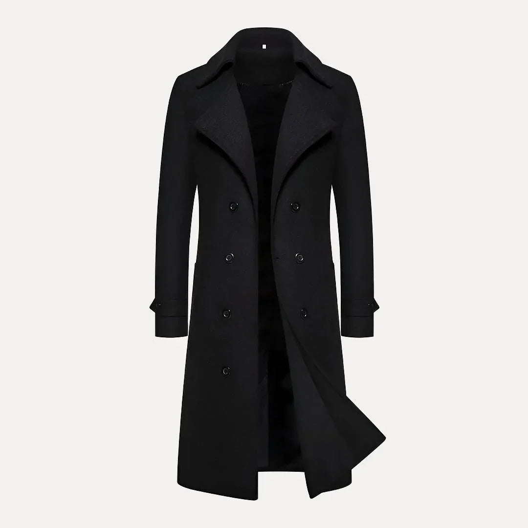 Hugo | Men's Double-Breasted Wool Winter Overcoat
