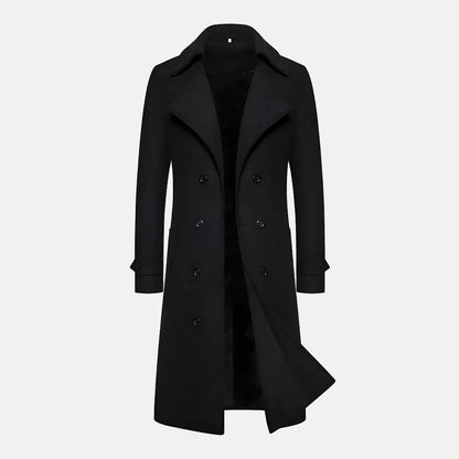 Hugo | Men's Double-Breasted Wool Winter Overcoat