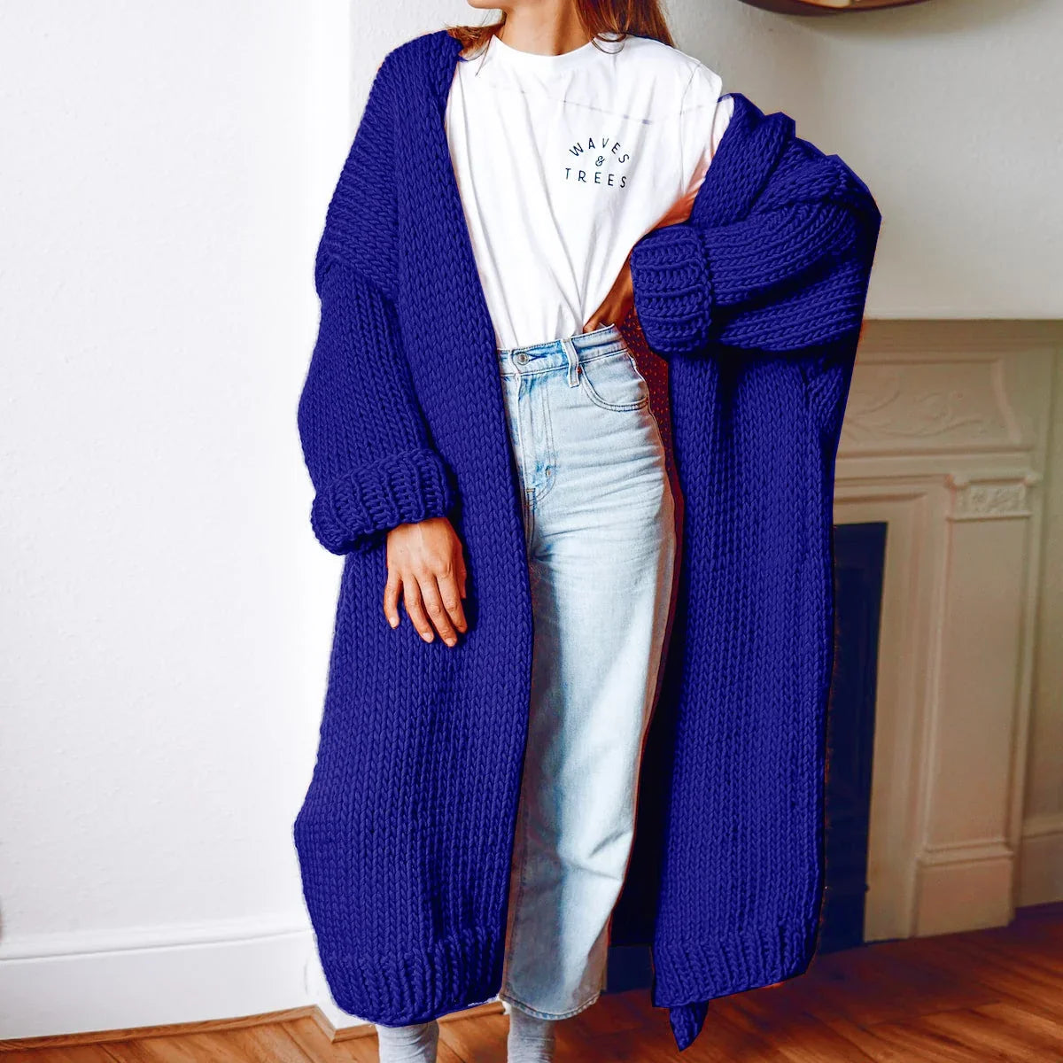 Maren | Women's Chunky Knit Open Front Cardigan
