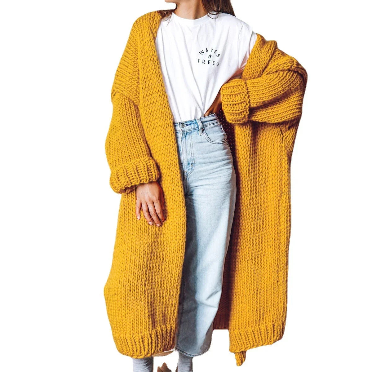 Maren | Women's Chunky Knit Open Front Cardigan