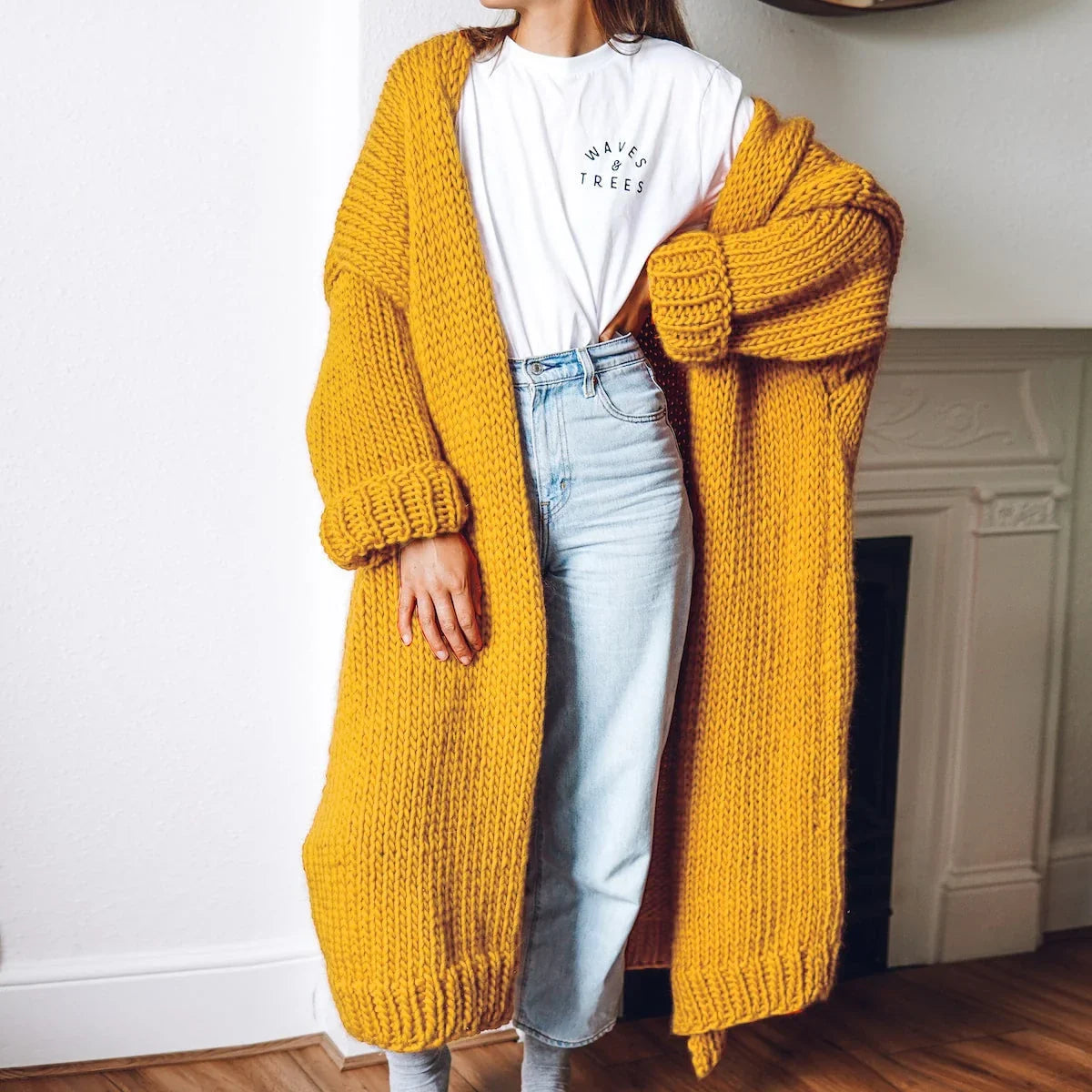 Maren | Women's Chunky Knit Open Front Cardigan