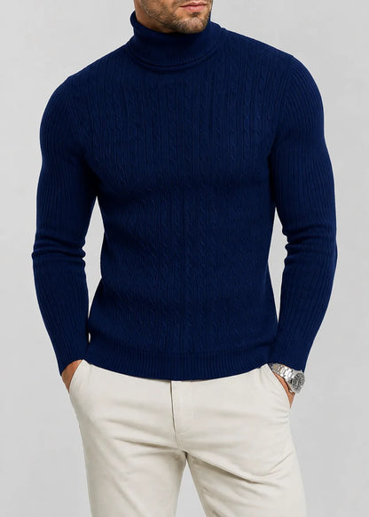 Lars | Men's Slim Fit Turtleneck Knit Sweater