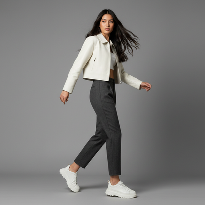 Elise | Women's Pleated Tapered Tailored Trousers