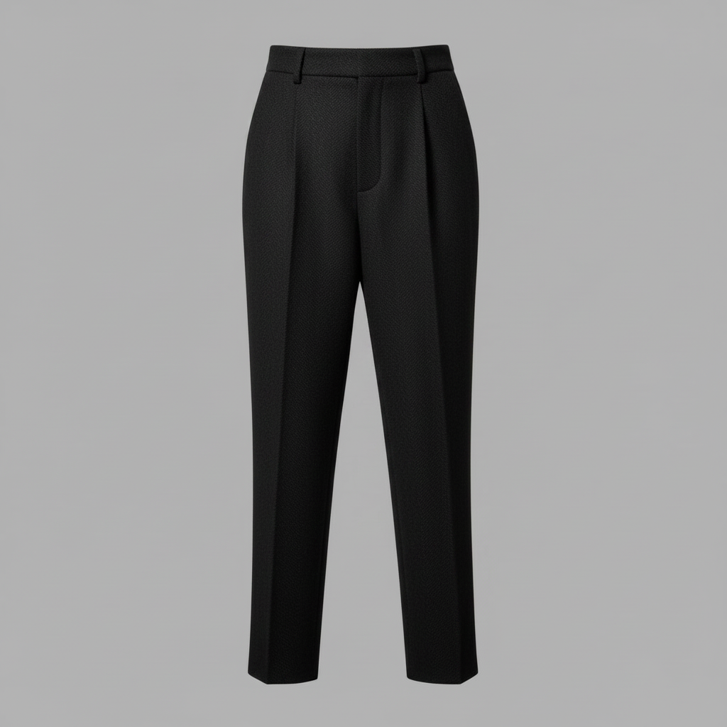 Elise | Women's Pleated Tapered Tailored Trousers in Black