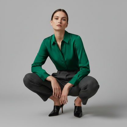 Elise | Women's Pleated Tapered Tailored Trousers