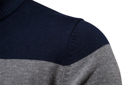 Espen | Men's Quarter-Zip Striped Knit Sweater
