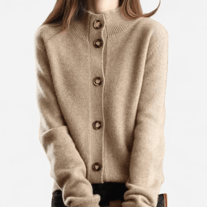 Lena | Women's Stand Collar Button Front Cardigan