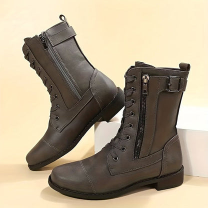 Emma | Women's Comfort Zip Round Toe Ankle Boots