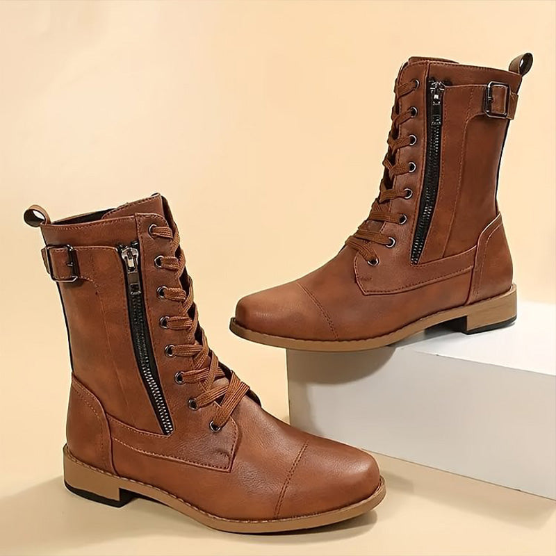 Emma | Women's Comfort Zip Round Toe Ankle Boots