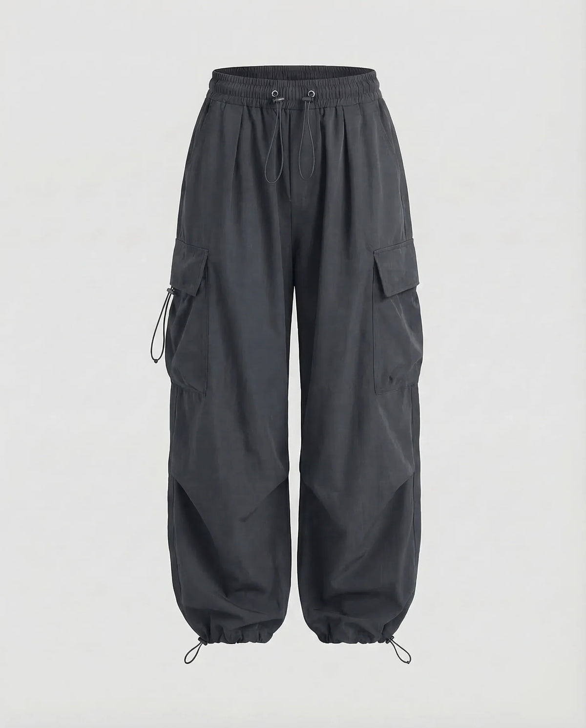 Tessa | Women's Oversized Drawstring Cargo Pants in Grey