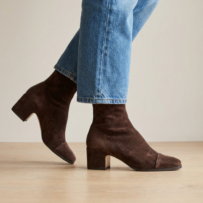 Wren | Women's Square Toe Block Heel Ankle Boots